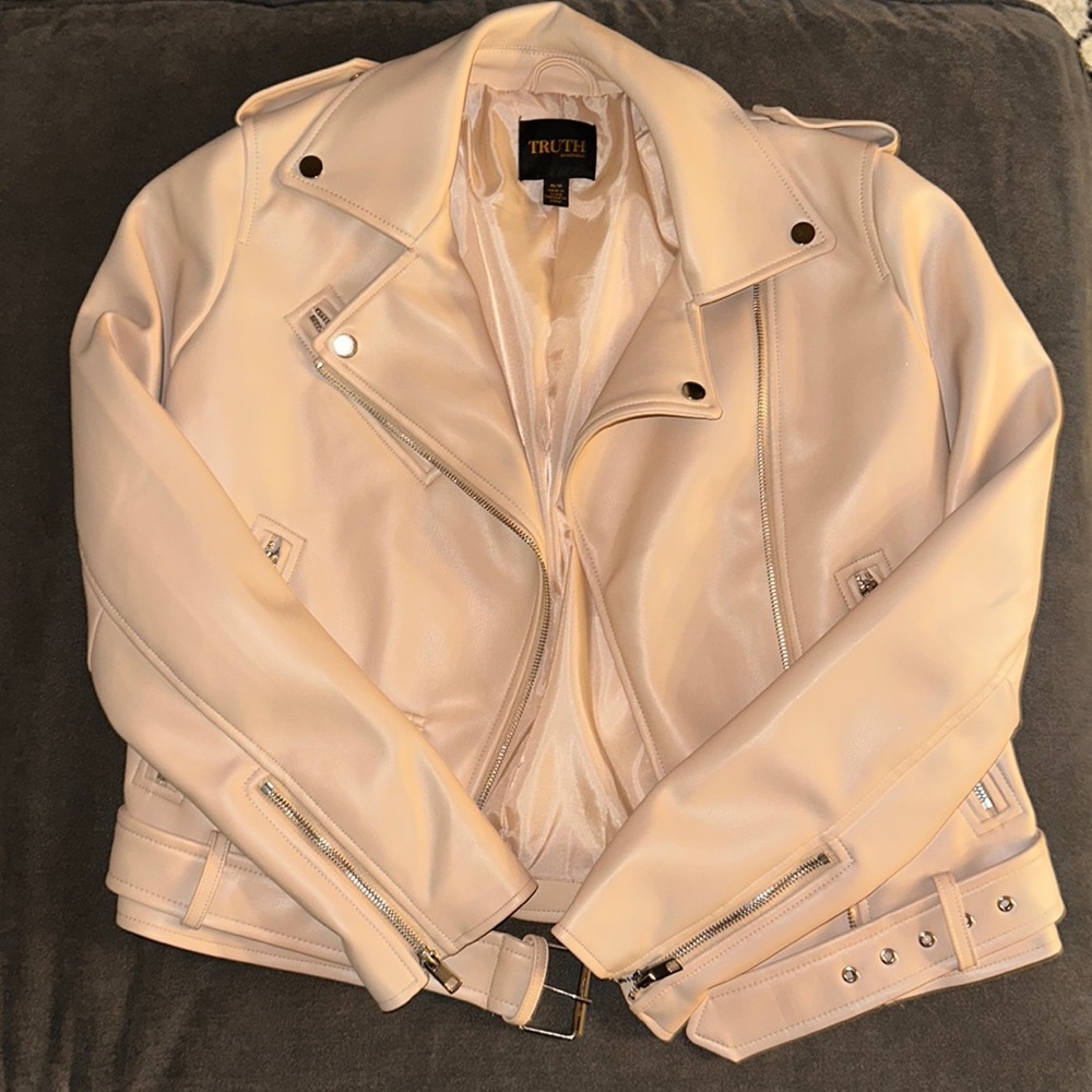 Faux leather coat